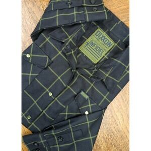 Dixxon Flannel Womens XL INFIDEL Snap Up Long Sleeve Slim Fit Green Window Plaid